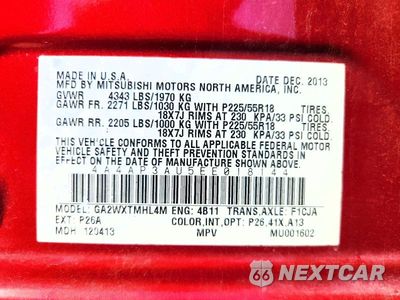 Zdjęcie 12 z 12 samochodu: 2014 MITSUBISHI OUTLANDER SPORT ES VIN:4A4AP3AU5EE018144 - miniatura