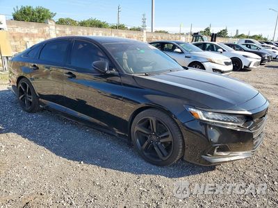 Czwarte zdjęcie samochodu z boku: 2021 HONDA ACCORD SPORT VIN:1HGCV1F38MA070904 - miniatura