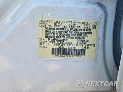 Zdjęcie 12 z 12 samochodu: 2012 NISSAN SENTRA 2.0 VIN:3N1AB6APXCL728979 - miniatura
