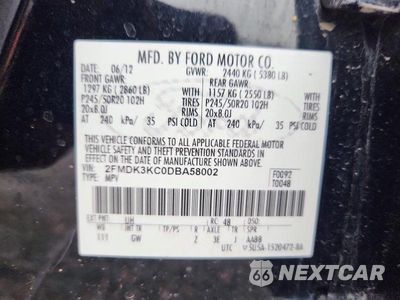 Zdjęcie 13 z 13 samochodu: 2013 FORD EDGE LIMITED VIN:2FMDK3KC0DBA58002 - miniatura