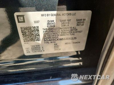 Zdjęcie 14 z 14 samochodu: 2018 BUICK ENCLAVE PREMIUM VIN:5GAERCKW0JJ151125 - miniatura