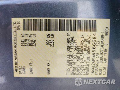 Zdjęcie 12 z 12 samochodu: 2010 NISSAN ALTIMA 2.5 VIN:1N4AL2AP5AN566684 - miniatura