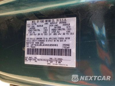 Zdjęcie 12 z 12 samochodu: 1997 FORD F150 VIN:1FTEX18L6VKC25301 - miniatura