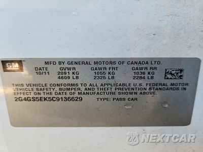 Zdjęcie 12 z 12 samochodu: 2012 BUICK REGAL PREMIUM VIN:2G4GS5EK5C9136629 - miniatura