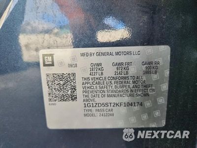 Zdjęcie 12 z 12 samochodu: 2019 CHEVROLET MALIBU LT VIN:1G1ZD5ST2KF104174 - miniatura