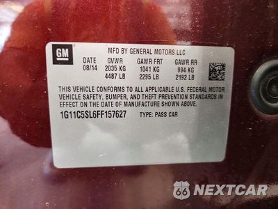 Zdjęcie 12 z 12 samochodu: 2015 CHEVROLET MALIBU 1LT VIN:1G11C5SL6FF157627 - miniatura