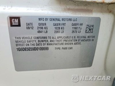 Zdjęcie 12 z 12 samochodu: 2013 CADILLAC CTS LUXURY COLLECTION VIN:1G6DE5E59D0109599 - miniatura