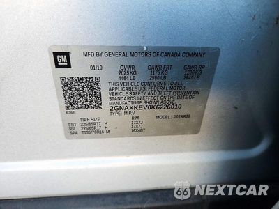 Zdjęcie 14 z 14 samochodu: 2019 CHEVROLET EQUINOX LT VIN:2GNAXKEV0K6226010 - miniatura