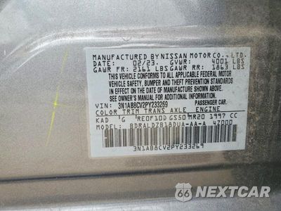 Zdjęcie 12 z 12 samochodu: 2023 NISSAN SENTRA SV VIN:3N1AB8CV2PY233269 - miniatura