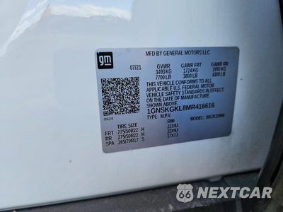 Zdjęcie 13 z 13 samochodu: 2021 CHEVROLET SUBURBAN K1500 HIGH COUNTRY VIN:1GNSKGKL8MR416616 - miniatura
