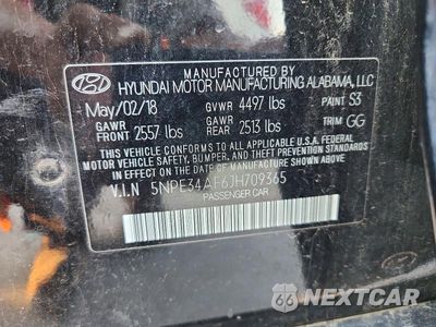 Zdjęcie 12 z 12 samochodu: 2018 HYUNDAI SONATA LIMITED VIN:5NPE34AF6JH709365 - miniatura