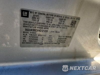 Zdjęcie 12 z 12 samochodu: 2017 CHEVROLET SILVERADO K1500 LTZ VIN:3GCUKSECXHG121233 - miniatura