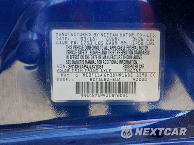 Zdjęcie 12 z 12 samochodu: 2018 NISSAN VERSA SV VIN:3N1CN7AP4JL872031 - miniatura