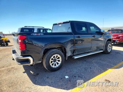 Trzecie zdjęcie samochodu z tyłu: 2022 CHEVROLET SILVERADO K1500 LT VIN:2GCUDDED9N1519116 - miniatura
