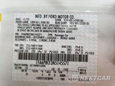 Zdjęcie 13 z 13 samochodu: 2022 FORD MUSTANG GT VIN:1FA6P8CF3N5145571 - miniatura