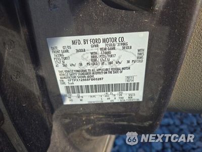 Zdjęcie 12 z 12 samochodu: 2005 FORD F150 XLT VIN:1FTPX12565FB65287 - miniatura