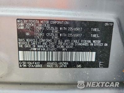 Zdjęcie 14 z 14 samochodu: 2019 TOYOTA RAV4 XLE VIN:JTMW1RFV4KJ016892 - miniatura