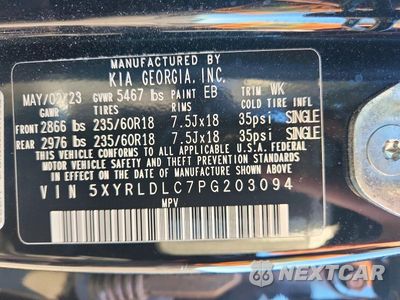 Zdjęcie 13 z 13 samochodu: 2023 KIA SORENTO S VIN:5XYRLDLC7PG203094 - miniatura