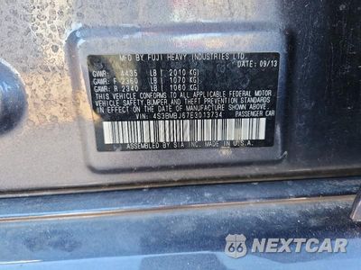Zdjęcie 12 z 12 samochodu: 2014 SUBARU LEGACY 2.5I SPORT VIN:4S3BMBJ67E3013734 - miniatura