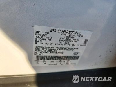Zdjęcie 13 z 13 samochodu: 2017 FORD EXPLORER XLT VIN:1FM5K8D89HGB36902 - miniatura