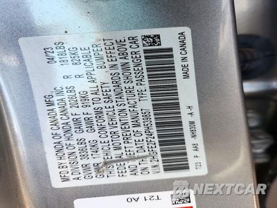 Zdjęcie 12 z 12 samochodu: 2023 HONDA CIVIC LX VIN:2HGFE2F24PH539857 - miniatura