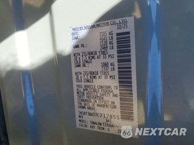 Zdjęcie 12 z 12 samochodu: 2026 NISSAN ROGUE SV VIN:5N1BT3BA5TC717855 - miniatura