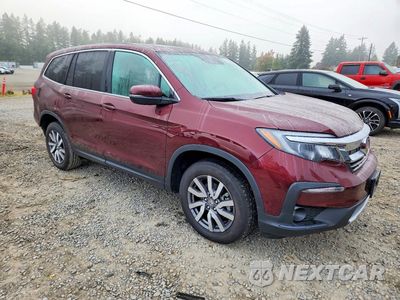 Czwarte zdjęcie samochodu z boku: 2021 HONDA PILOT EXL VIN:5FNYF6H50MB098457 - miniatura
