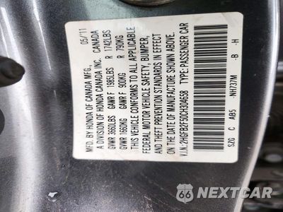 Zdjęcie 13 z 13 samochodu: 2012 HONDA CIVIC LX VIN:2HGFB2F50CH304658 - miniatura