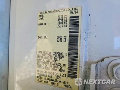 Zdjęcie 12 z 12 samochodu: 2014 NISSAN MAXIMA 3.5 SV VIN:1N4AA5AP1EC491121 - miniatura