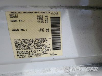 Zdjęcie 12 z 12 samochodu: 2020 NISSAN LEAF SV VIN:1N4AZ1CP7LC302693 - miniatura