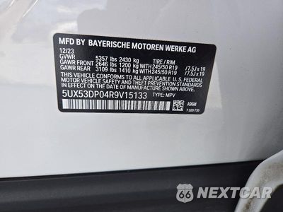 Zdjęcie 13 z 13 samochodu: 2024 BMW X3 XDRIVE30I VIN:5UX53DP04R9V15133 - miniatura