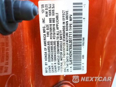 Zdjęcie 13 z 13 samochodu: 2010 HONDA ELEMENT EX VIN:5J6YH2H7XAL001711 - miniatura