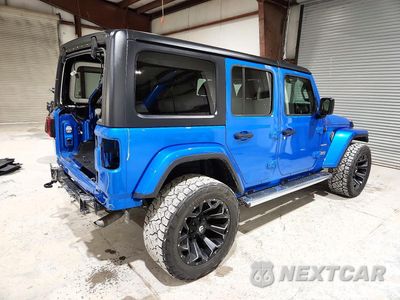 Trzecie zdjęcie samochodu z tyłu: 2021 JEEP WRANGLER UNLIMITED SAHARA VIN:1C4HJXEG9MW855376 - miniatura