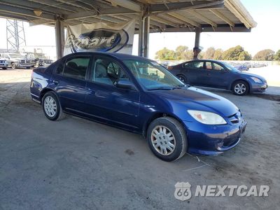 Czwarte zdjęcie samochodu z boku: 2004 HONDA CIVIC LX VIN:2HGES165X4H587674 - miniatura