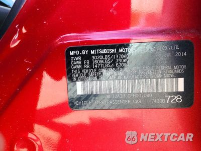 Zdjęcie 13 z 13 samochodu: 2015 MITSUBISHI MIRAGE DE VIN:ML32A3HJ0FH007080 - miniatura