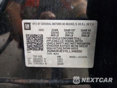 Zdjęcie 12 z 12 samochodu: 2020 CHEVROLET EQUINOX LT VIN:3GNAXUEVXLL346650 - miniatura