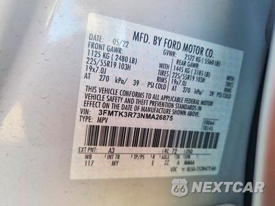 Zdjęcie 13 z 13 samochodu: 2022 FORD MUSTANG MACH-E PREMIUM VIN:3FMTK3R73NMA26875 - miniatura