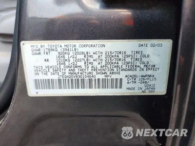 Zdjęcie 13 z 13 samochodu: 2003 TOYOTA RAV4 BASE VIN:JTEGH20V830104640 - miniatura