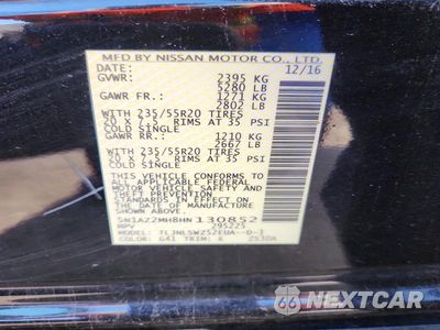 Zdjęcie 13 z 13 samochodu: 2017 NISSAN MURANO PLATINUM VIN:5N1AZ2MH8HN130852 - miniatura