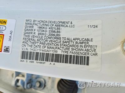 Zdjęcie 12 z 12 samochodu: 2025 HONDA ACCORD SE VIN:1HGCY1F44SA011099 - miniatura