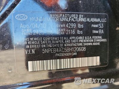 Zdjęcie 13 z 13 samochodu: 2011 HYUNDAI SONATA GLS VIN:5NPEB4AC5BH120608 - miniatura