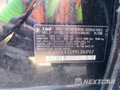 Zdjęcie 13 z 13 samochodu: 2009 BMW X5 XDRIVE30I VIN:5UXFE43599L261762 - miniatura