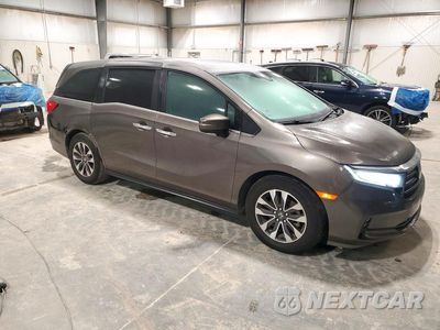 Czwarte zdjęcie samochodu z boku: 2021 HONDA ODYSSEY EXL VIN:5FNRL6H78MB012780 - miniatura