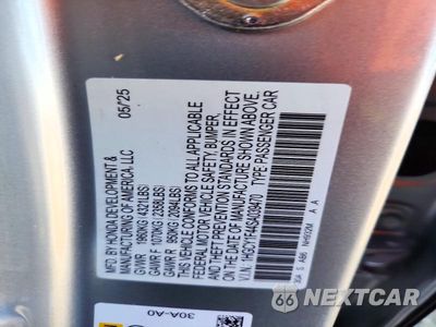 Zdjęcie 12 z 12 samochodu: 2025 HONDA ACCORD SE VIN:1HGCY1F44SA039470 - miniatura