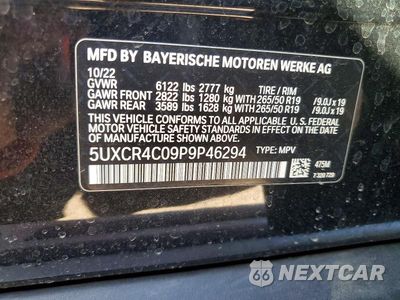 Zdjęcie 12 z 12 samochodu: 2023 BMW X5 SDRIVE 40I VIN:5UXCR4C09P9P46294 - miniatura