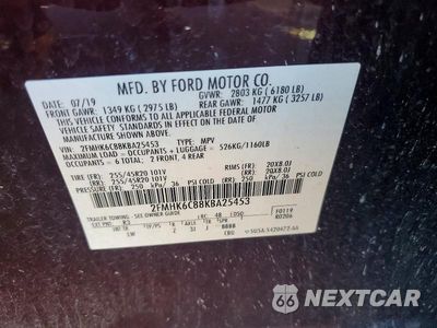 Zdjęcie 13 z 13 samochodu: 2019 FORD FLEX SEL VIN:2FMHK6C88KBA25453 - miniatura