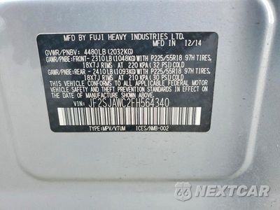 Zdjęcie 14 z 14 samochodu: 2015 SUBARU FORESTER 2.5I TOURING VIN:JF2SJAWC2FH564340 - miniatura