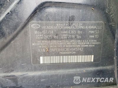 Zdjęcie 13 z 13 samochodu: 2014 HYUNDAI SONATA GLS VIN:5NPEB4AC8EH945742 - miniatura