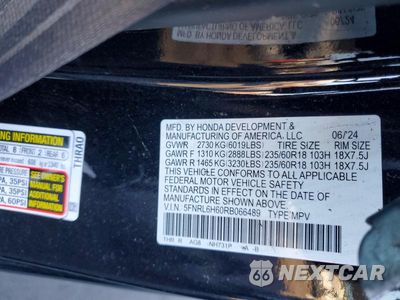 Zdjęcie 14 z 14 samochodu: 2024 HONDA ODYSSEY EXL VIN:5FNRL6H60RB066489 - miniatura