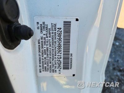 Zdjęcie 12 z 12 samochodu: 2008 HONDA CIVIC LX VIN:2HGFG12698H564624 - miniatura